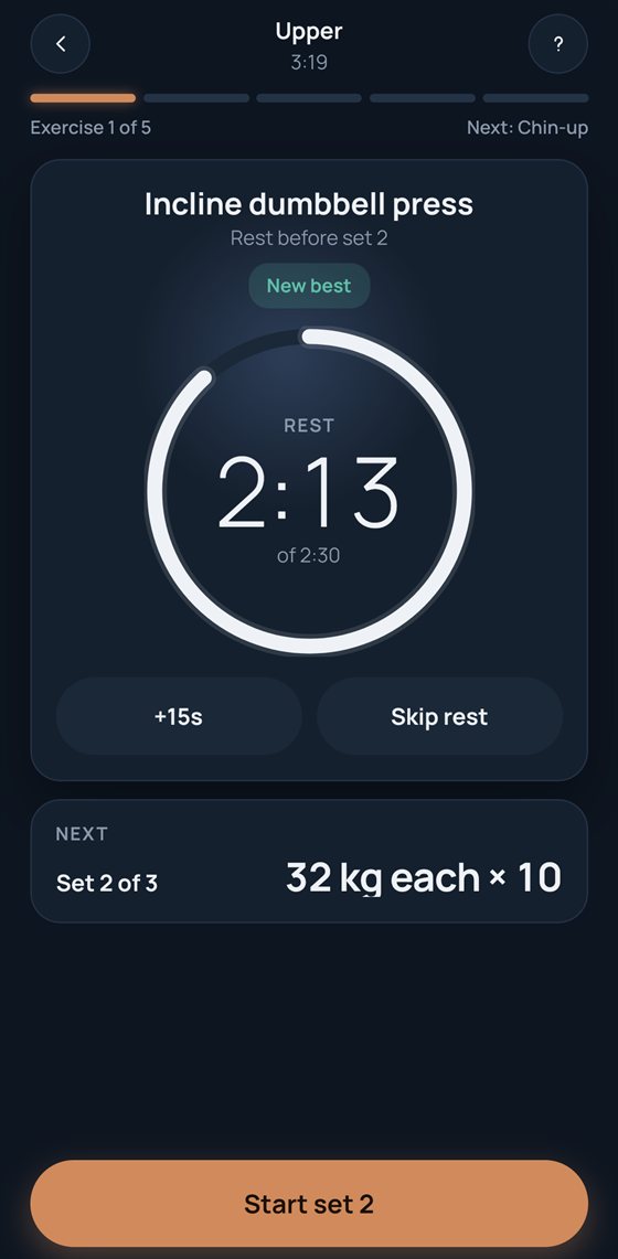 Rest screen